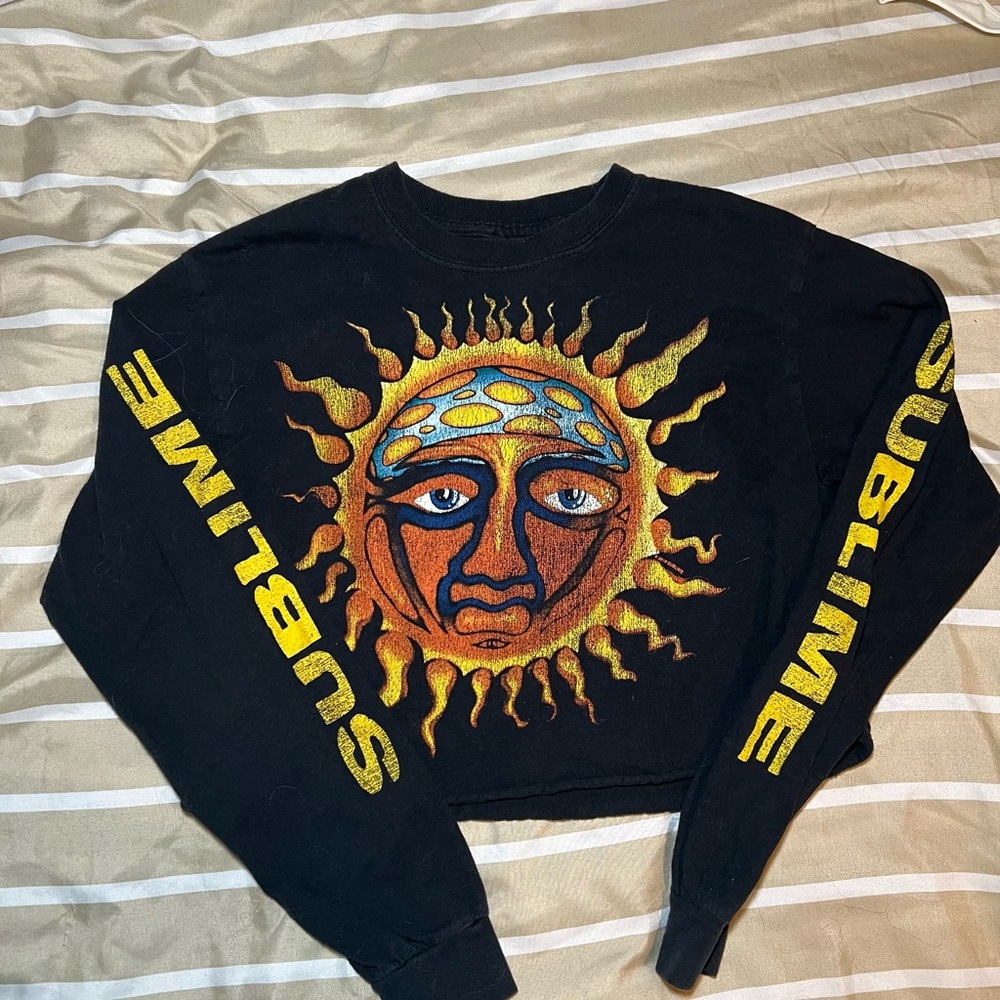 Sublime Black Long Sleeve Tee with Sun Graphic